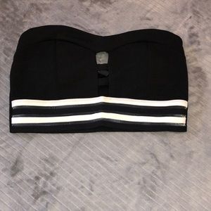 Black and white crop top